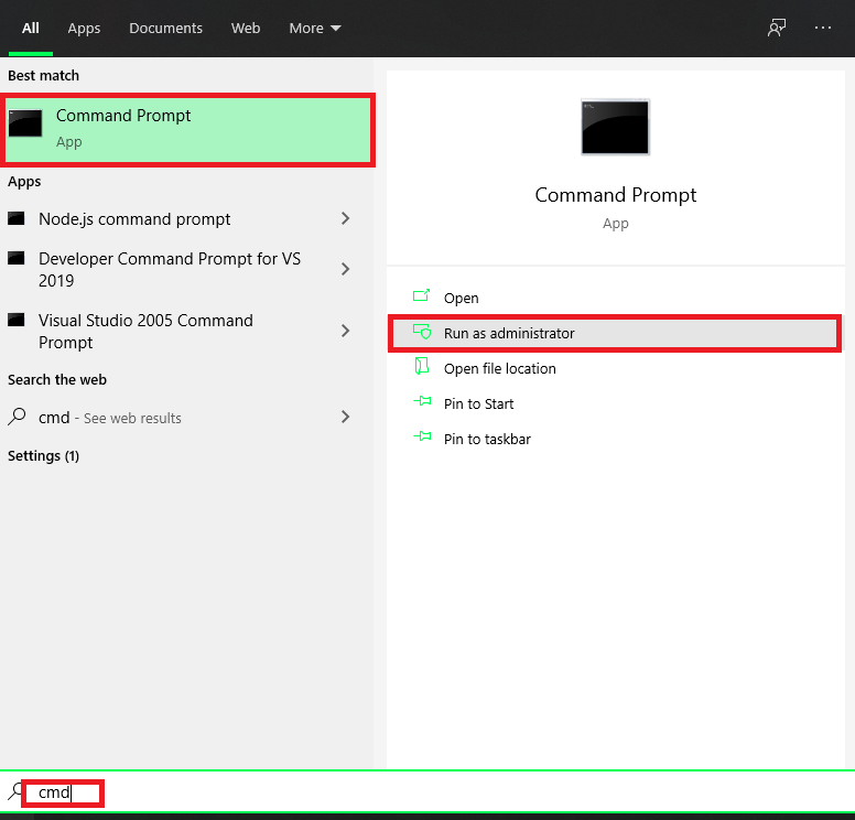 Run CMD as an administrator