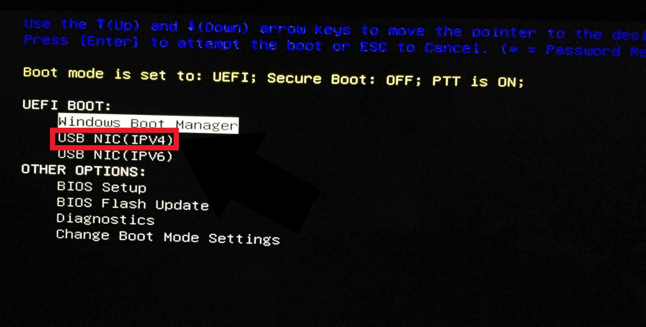 f12 to boot from usb main