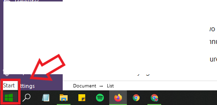 Right-click on Windows Power Button