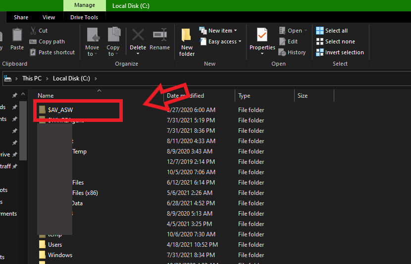 What is the $av_asw folder and How to Get Rid of It