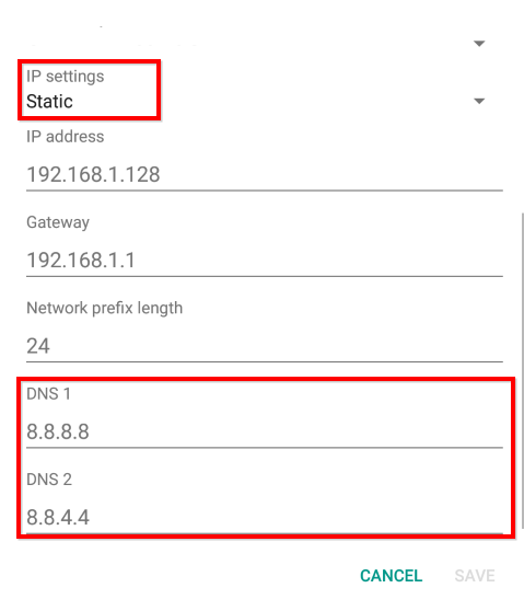 Change Ip settings to Stattic and Change the DNS servers